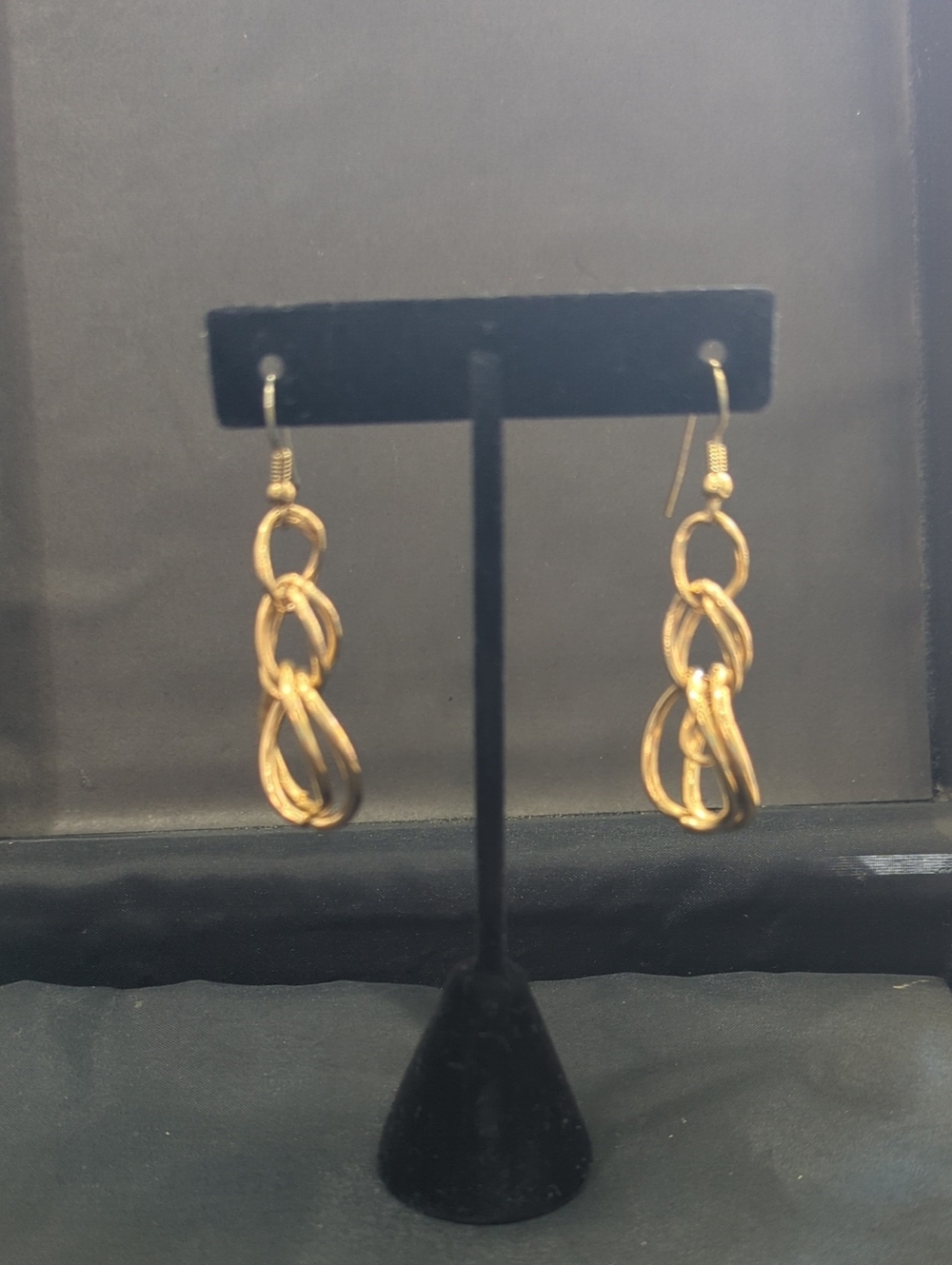 Avon Gold-Tone Interlinked Loop Drop Earrings - Gold